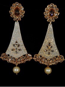 Reverse Ad Earrings With Meenakari Work